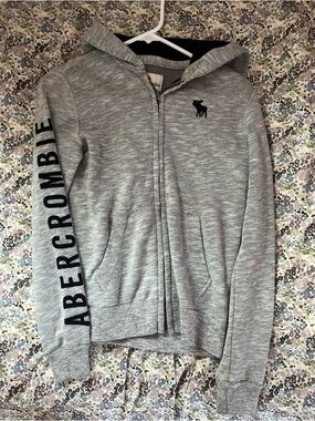 Gray and black Abercrombie Zip up